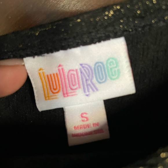 Lularoe Amelia size small holiday collection black bronze nwt - Picture 3 of 4